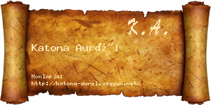 Katona Aurél névjegykártya